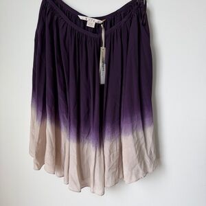 Nougat London Purple Ombre 100% Silk Skirt - NWT $254 Women Size 2